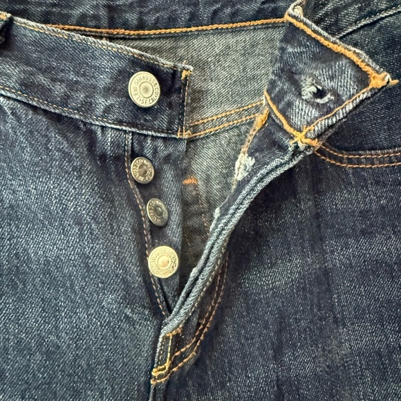 Levi's Dark Blue 501 CT Jeans - Picture 2 of 6